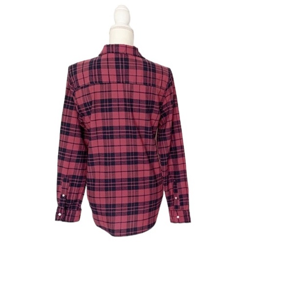 Tailor Vintage Blue Pink Plaid Button Down Shirt Size Large - Picture 2 of 8